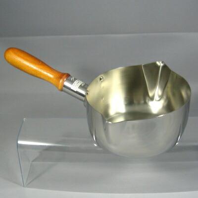 鍋 小さめ 木柄烏口 コーヒーパン 日本製 ガス火専用 ステンレス製