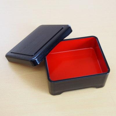 【5個セット　再出品その三】赤い漆器 重箱 蓋付き（鰻の長焼用）新品•未使用 重箱 日本製 うな重 鰻重箱 5個セット 漆器 食洗機対応 耐熱 : J-