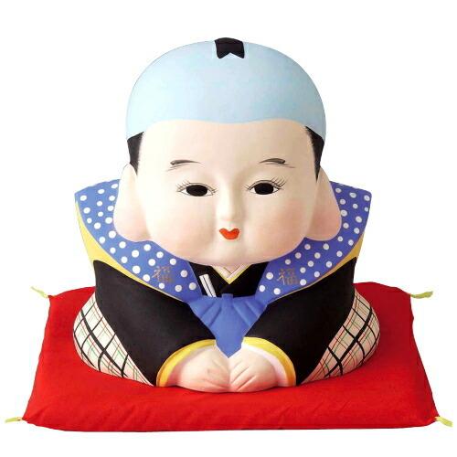 福助 置物 大 おじぎ 日本製 縁起物 陶器 記念品 プレゼント 贈り物