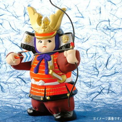 5月人形 武者人形 日本製 若武者弓取り 陶器 国産 子供大将飾り 小さい