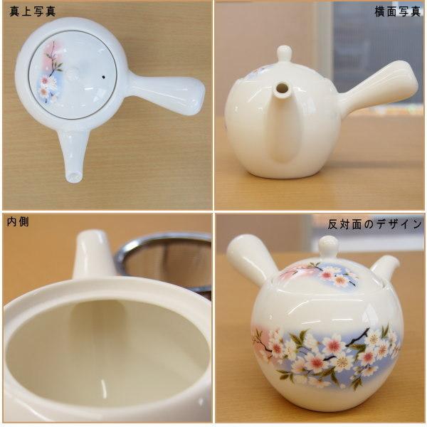 急須 セット 淡墨桜 茶器揃え 5客 網付き 日本製 美濃焼 陶器 お茶用品