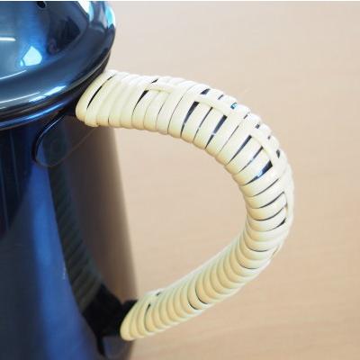 コーヒー ドリップポット 0.9L ハンドル藤巻き ダークブルー 日本製  
