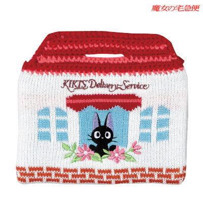 魔女の宅急便 グッズ 持ち手仕様 刺繍付き ニットポーチ キャラクター