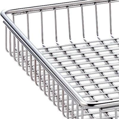 日本製 業務用品 ステンレス製 バスケット 約395×295mm 飲食店 パン屋