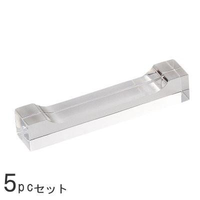 ナイフレスト 5個 セット アクリル製 箸 ナイフ フォークレスト 角型