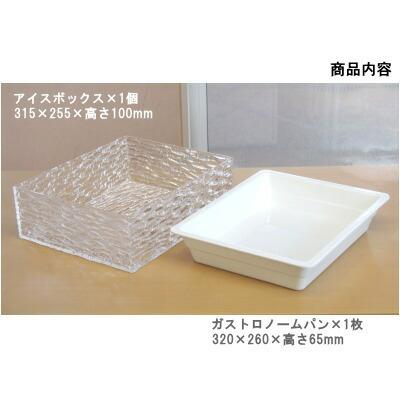 保冷 盛り付け アイスボックスセット 波板 規格2分の1 送料無料 業務用 