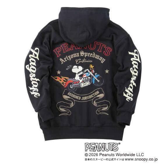 大きいサイズ メンズ□FLAGSTAFF×PEANUTSスヌーピーコラボフルジップ
