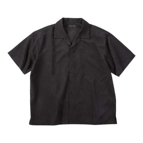 大きいサイズ メンズ□in the attic刺繍ポリピーチ半袖シャツ▽大きい