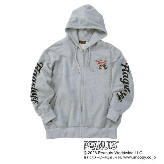 大きいサイズ メンズ□FLAGSTAFF×PEANUTSスヌーピーコラボフルジップ