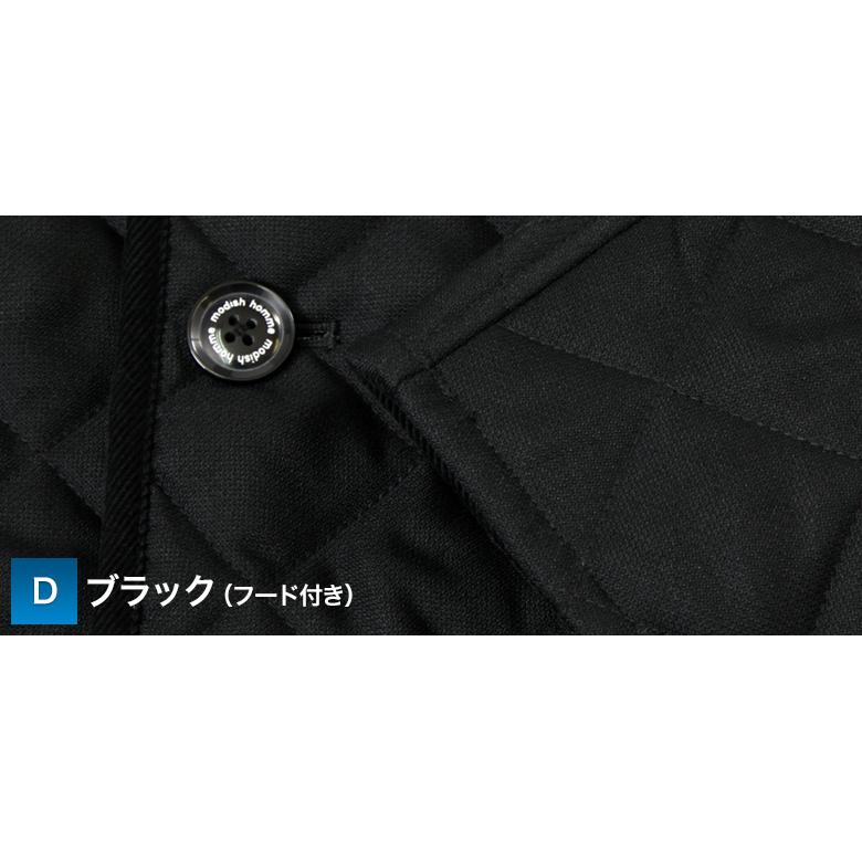 キルティング ハーフコート メンズ フード着脱可能 キルティングジャケット ダイヤキルト ブリティッシュ ビジネスカジュアル_23