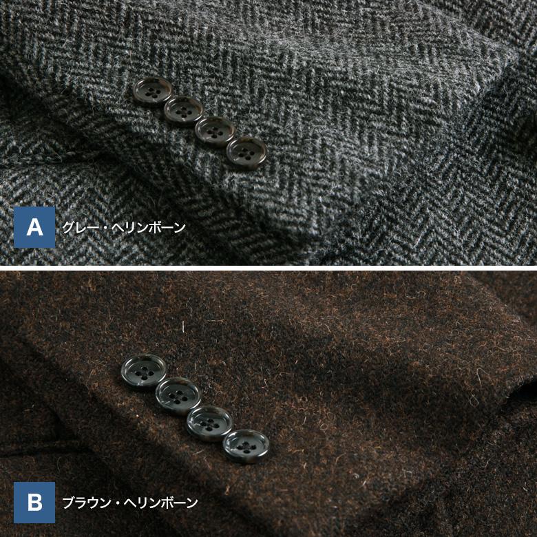 ハリスツイード Harris Tweed チェスターコート メンズ 秋冬 ミディアムレングス  ハーフコート ヘリンボーン ビジネス カジュアル オシャレ｜kokubo｜17