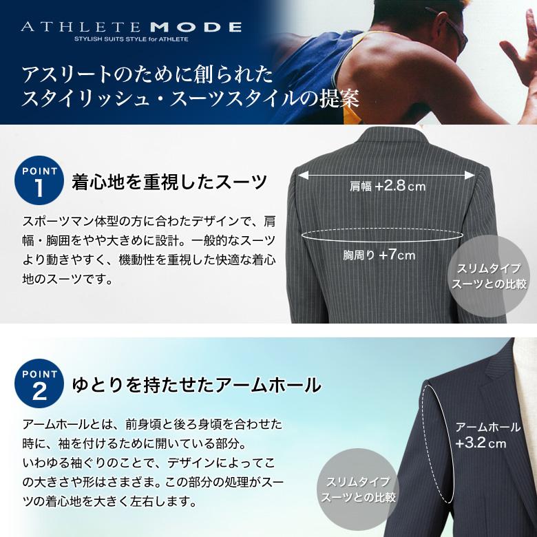 メンズスーツKOKUBO アスリート コンフォート スーツ メンズ 2つボタン