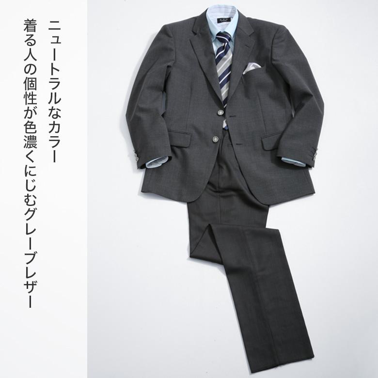 メンズスーツKOKUBO 大きいサイズ ジャケット 春夏秋 グレー ブレザー