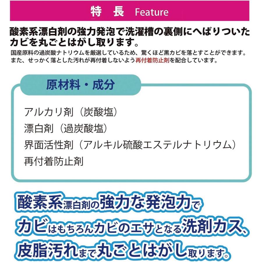 紀陽除虫菊 非塩素系洗濯槽クリーナー 750g 洗濯機クリーナー 洗濯機 洗浄剤 掃除 洗濯槽 粉末 | 紀陽除虫菊 | 04