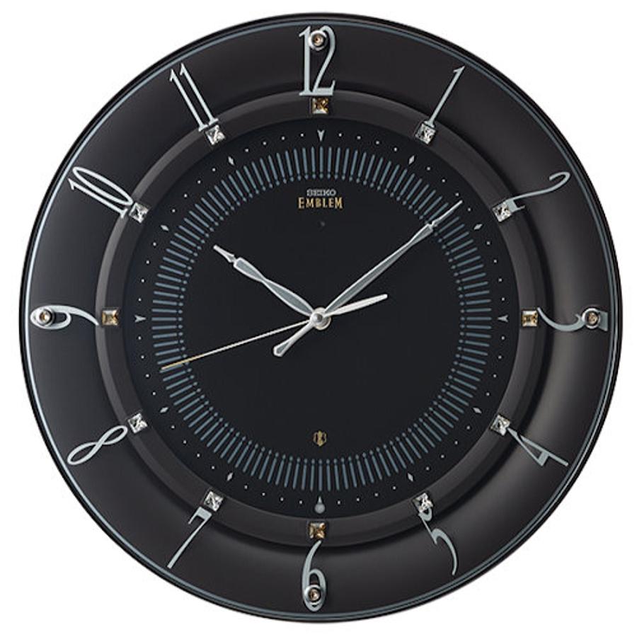 SEIKO セイコー　掛け時計　HS559B 電波時計　クロック エンブレム 壁掛け時計 セイコー 電波 静音 電波時計 掛時計 クロック