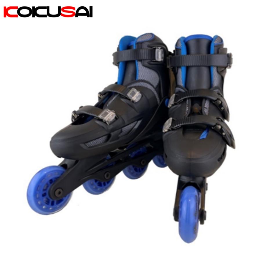 インラインローラー 24〜27cm ブラック×ブルー ストリートスポーツ パークスポーツ ローラースポーツ　NLS1301 | KOKUSAI