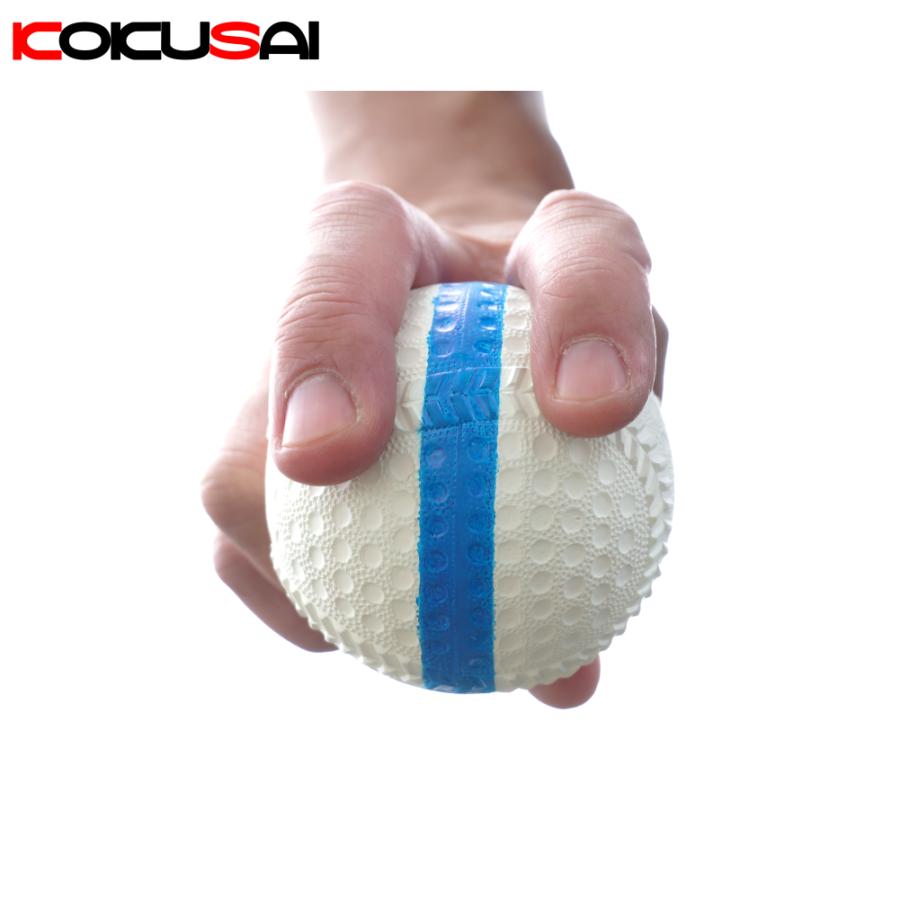 軟式野球用トレーニングボール 回転チェックボール69　ブルー/白 1個　ks229-1｜kokusai-shop｜04