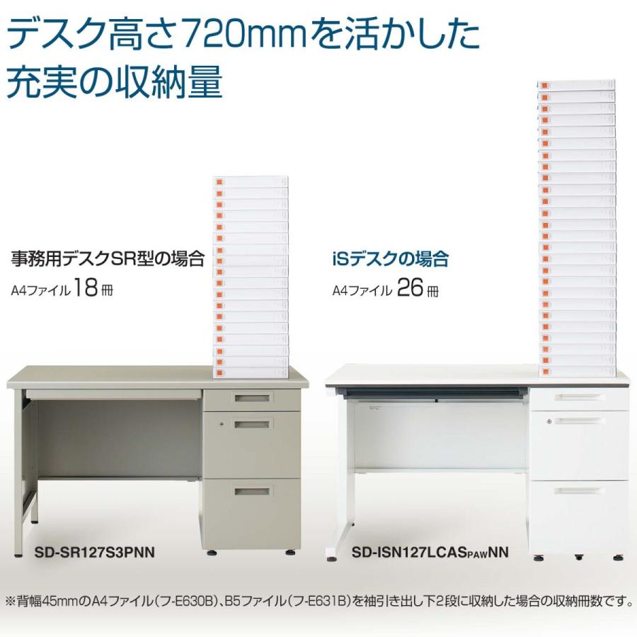 【ラクラク納品】コクヨ デスク iSデスクシステム SD-ISN136LCBS 片袖机 B4タイプ 幅130×奥行60cm