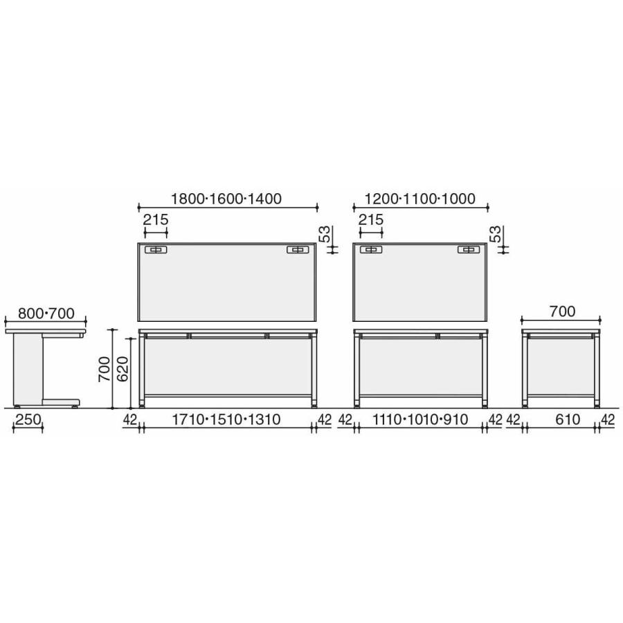 デスク BS+ ビーエスプラス SD-BSN127LF11 スタンダードテーブル 平机 【森の学校】 幅120×奥行70cm