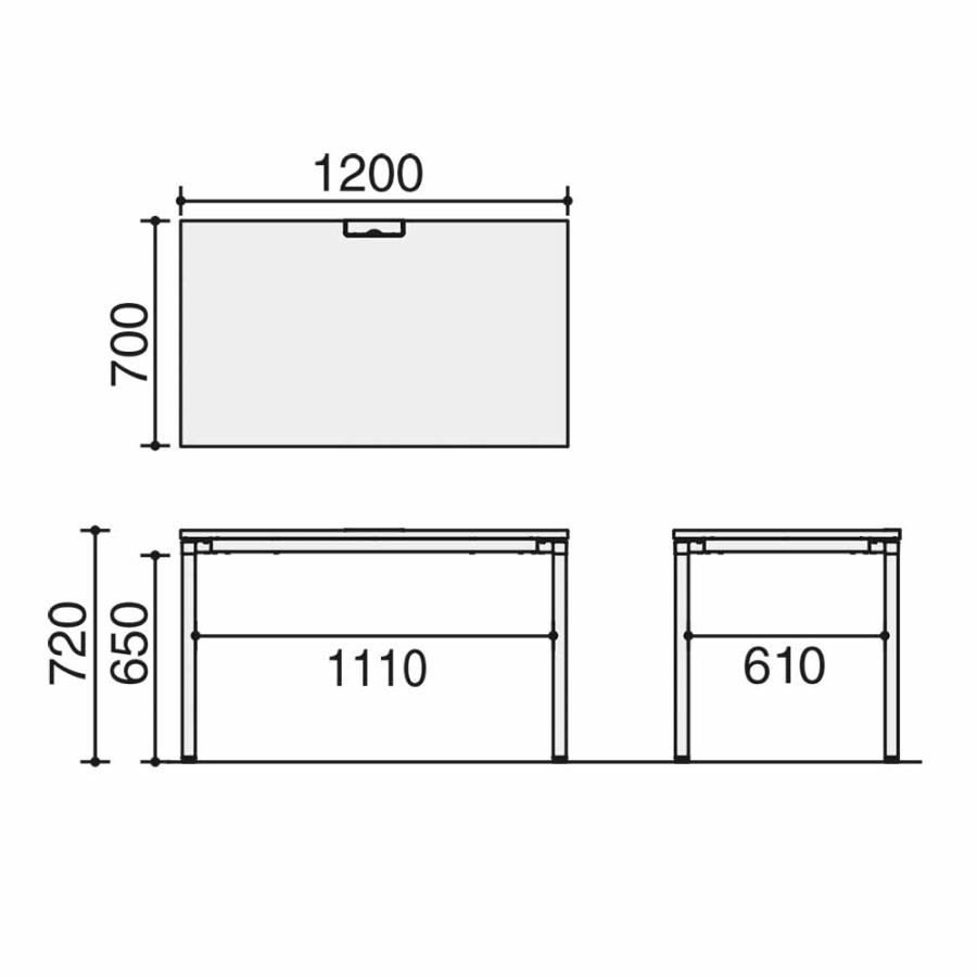 【ラクラク納品】コクヨ デスク Delphi2 デルフィ2 SD-DJ127 スタンダードテーブル 幅120×奥行70cm_8