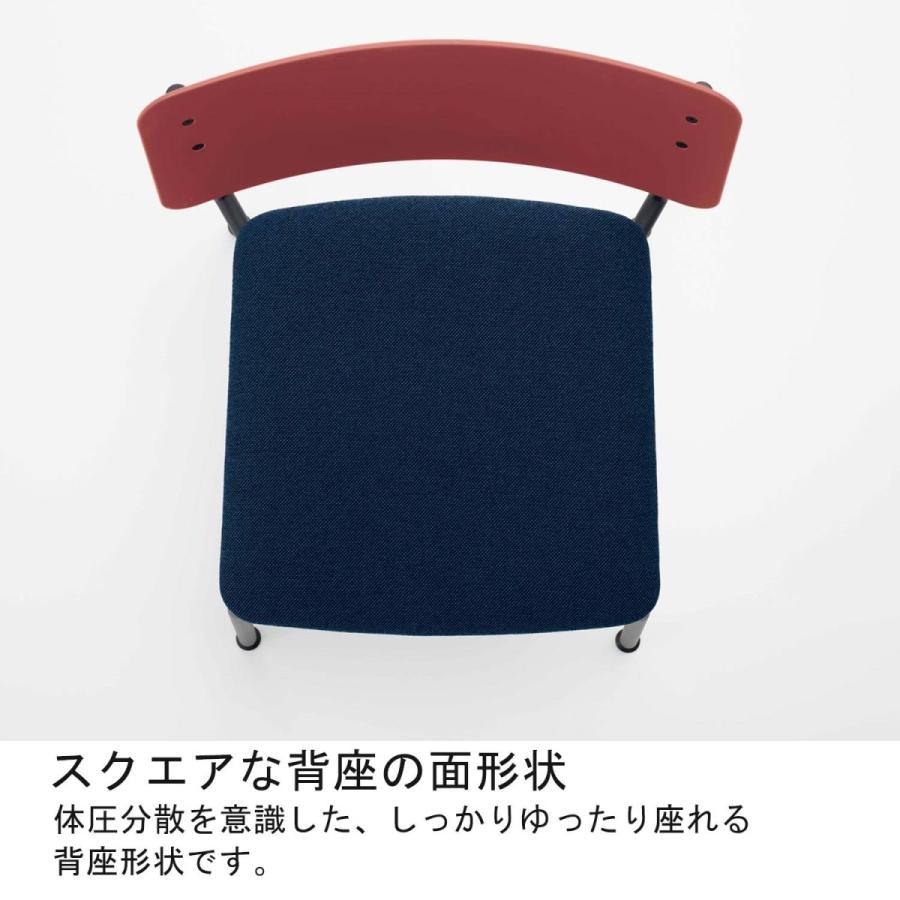 【ラクラク納品】コクヨ チェア ミーティングチェア Plocka プロッカ K05-W13_C_S ハイチェアー 合板シート クッション(レザー) 座パッド付き ホワイト脚の画像