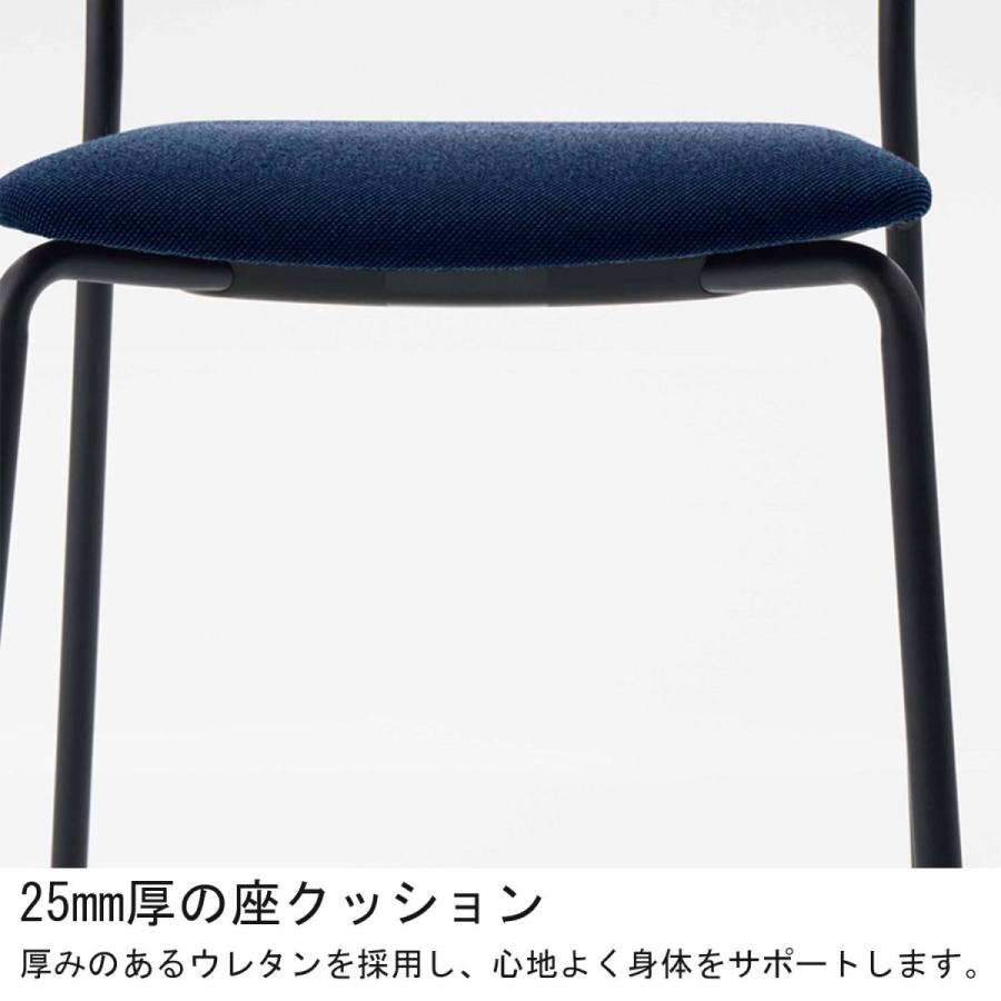 【ラクラク納品】コクヨ チェア ミーティングチェア Plocka プロッカ K05-W13_C_S ハイチェアー 合板シート クッション(レザー) 座パッド付き ホワイト脚の画像