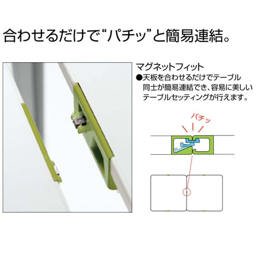 【ラクラク納品】 コクヨ ミーティングテーブル FitMe フィットミー MT-FM86 マグネットフィットあり 長方形テーブル 幅80×奥行60cmの画像