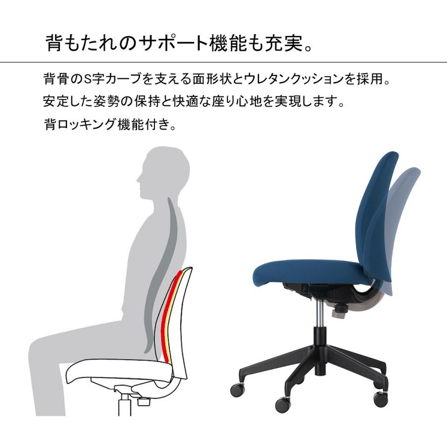 【ラクラク納品】 コクヨ オフィスチェア OPTI オプティ C02-W102CU ロータイプ 本体ホワイトグレー ホワイトグレー樹脂脚 肘なし_14