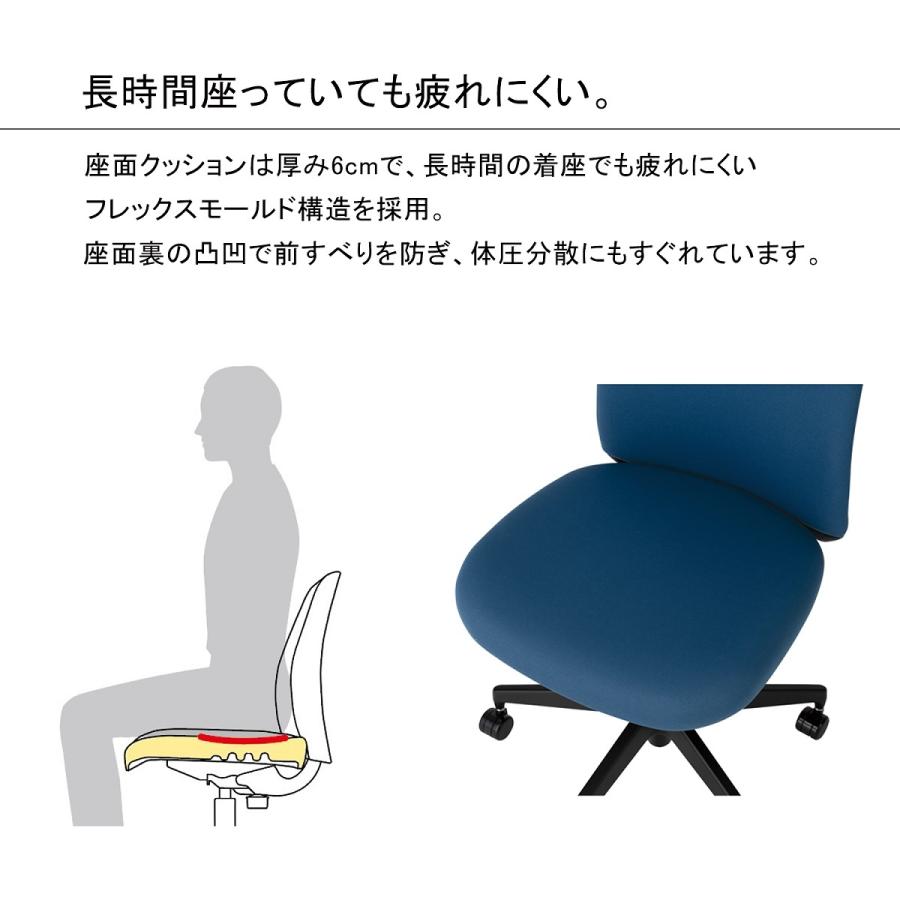 【ラクラク納品】 コクヨ オフィスチェア OPTI オプティ C02-W102CU ロータイプ 本体ホワイトグレー ホワイトグレー樹脂脚 肘なし_10