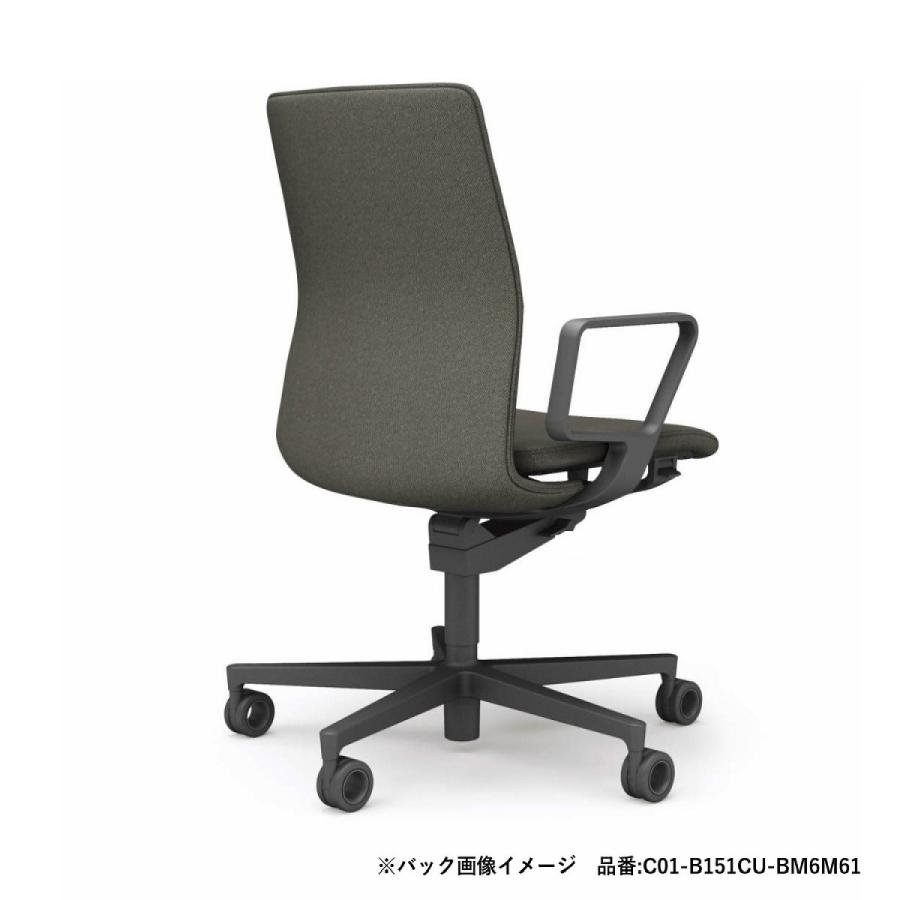 【ラクラク納品】コクヨ チェア FABREファブレ C01-B101PU-B プレーン プレミアムグレード張地 ブラックシェル ブラック脚 肘なし【受注生産品】_12