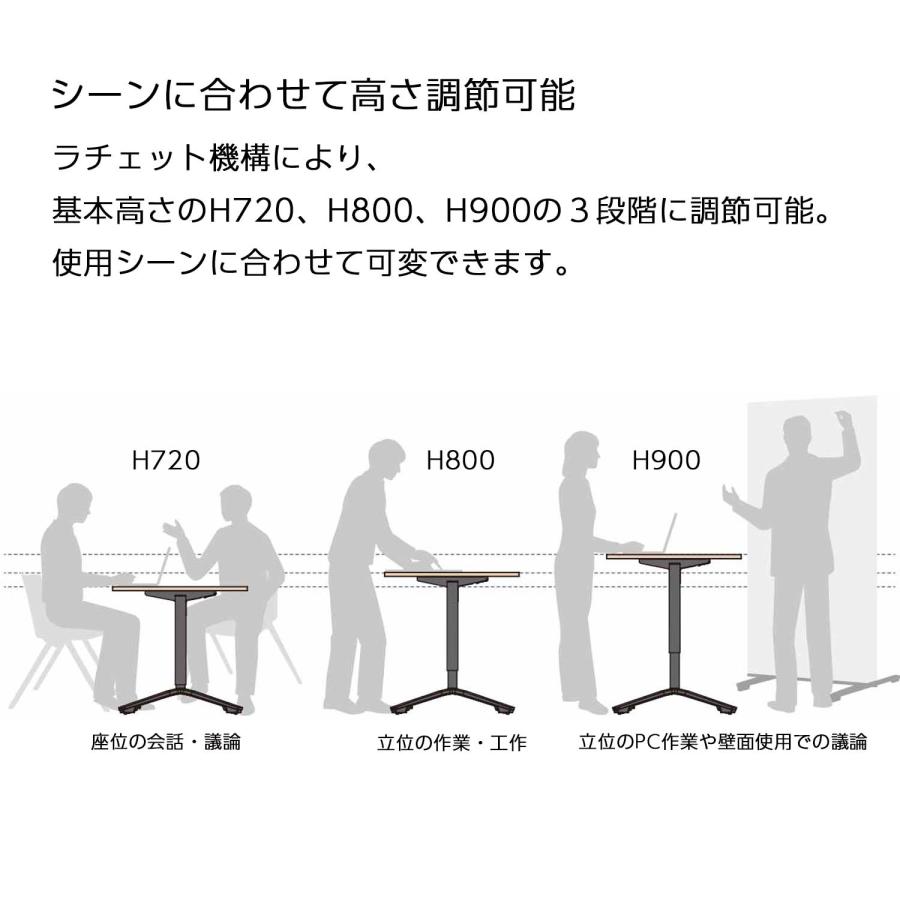 【ラクラク納品】 コクヨ ミーティングテーブル INITIA イニシア TIN-SK1209M 角型天板 昇降フラップテーブル メラミン天板 幅120×奥行90cm_9