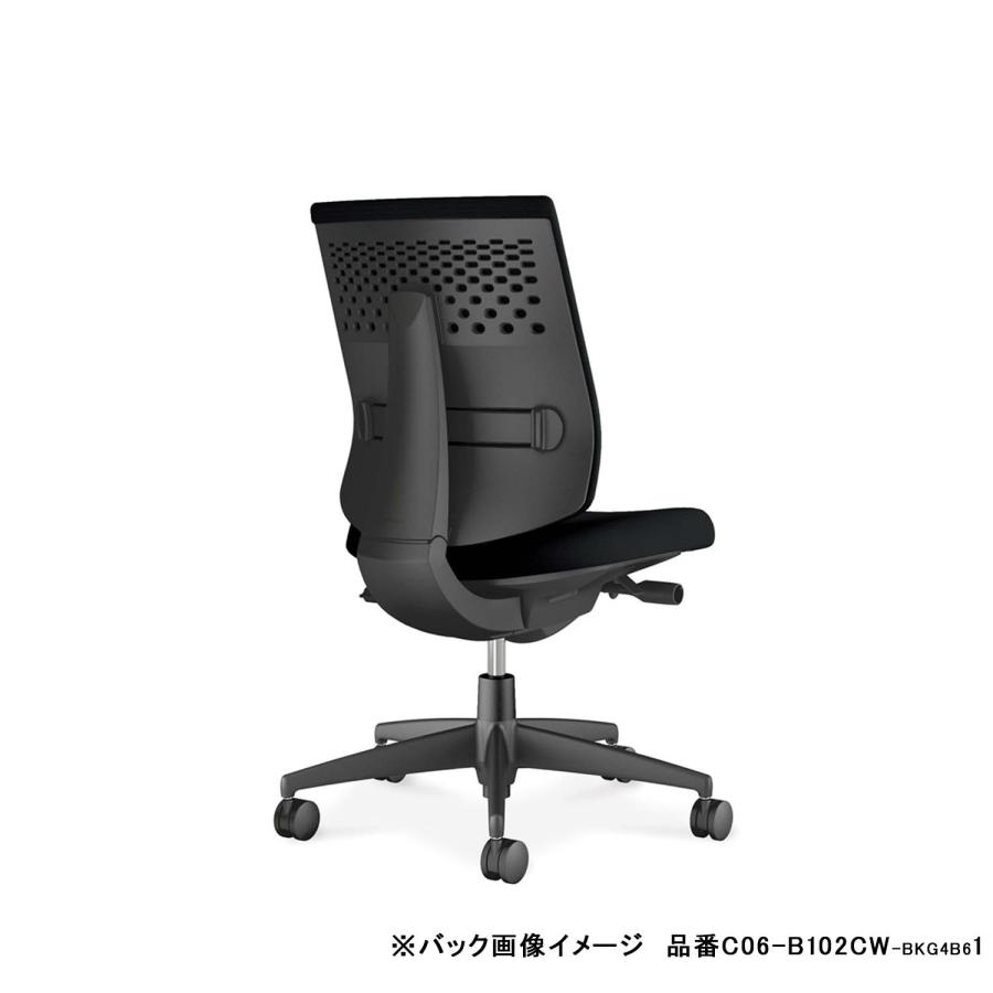 【ラクラク納品】 コクヨ オフィスチェア Wizard4 ウィザード4 C06-B102C ローバック 肘なし ブラック脚 本体ホワイトグレー 布_11
