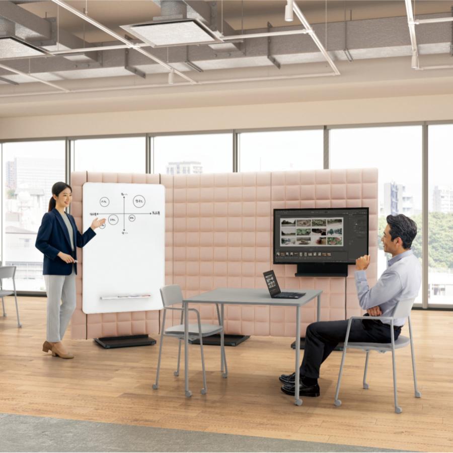 【ラクラク納品】コクヨ パーティション fore moving panel フォーレ ムービングパネル PFR-SW11MD ディスプレイアタッチメント付きタイプの画像