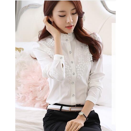 春秋 スーツシャツ レディース通勤スタンドカラー細身フォーマル長袖ワイシャツ開襟シャツ シフォンシャツ就活 ブラウス Ol レース刺繍 仕事着ゆったり美品 K640 岡村洋品店 通販 Yahoo ショッピング