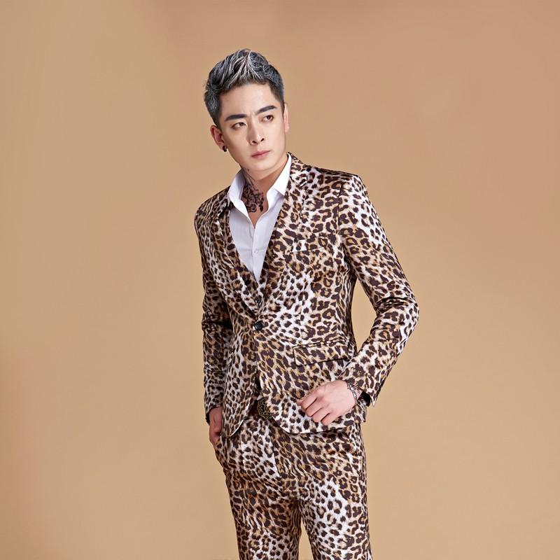 カジュアルスーツコートパンツベスト上下セット礼服メンズ男性用豹柄ジャケット演出服ダンスウェア ジャズjazzホストステージ衣装公演服団体服発表会スリム Sy1268 岡村洋品店 通販 Yahoo ショッピング
