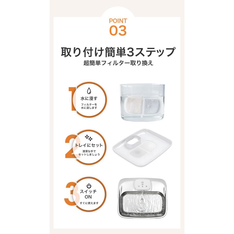 ペット用自動給水器 専用フィルター2枚入り 交換用 水飲み器 自動水