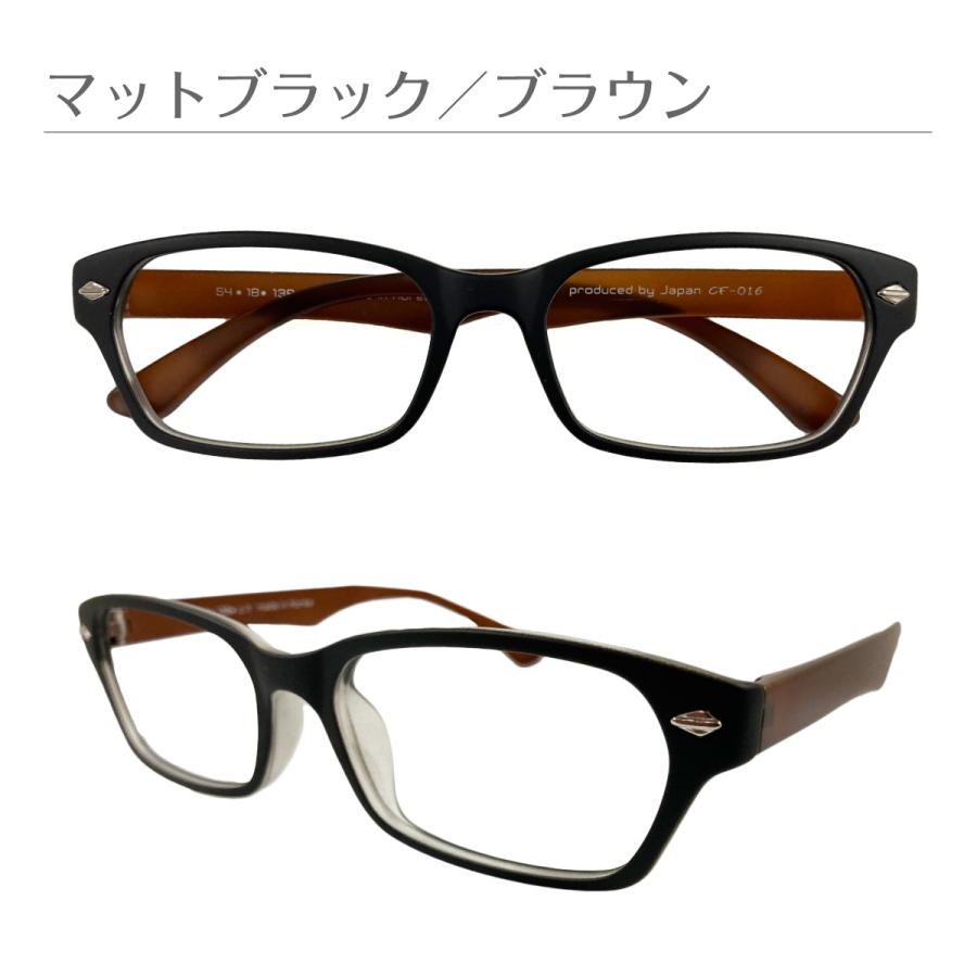 メガネ 度付き 度あり 度入り スクエア 形状記憶 軽量 フレーム 近視