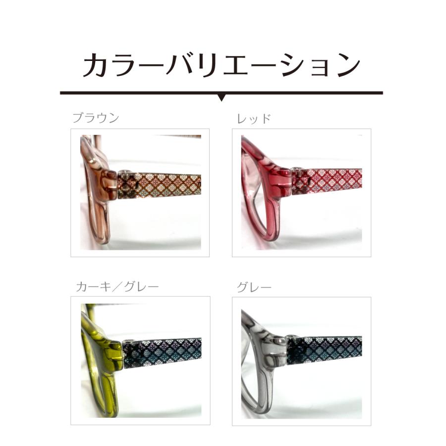 メガネ 度付き 度あり スクエア 幾何学模様 形状記憶 軽量 フレーム