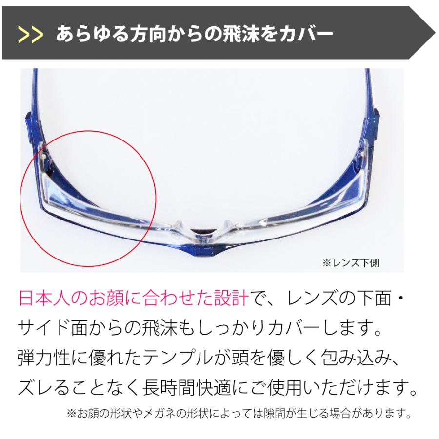 【福井大学医学部付属病院 共同研究品】医療用 ゴーグル メガネ アイケアグラス プレミアム オーバーグラス EC-10 EC-09 EC-08 飛沫 感染 予防 対策 防止花粉｜komachi0731｜03