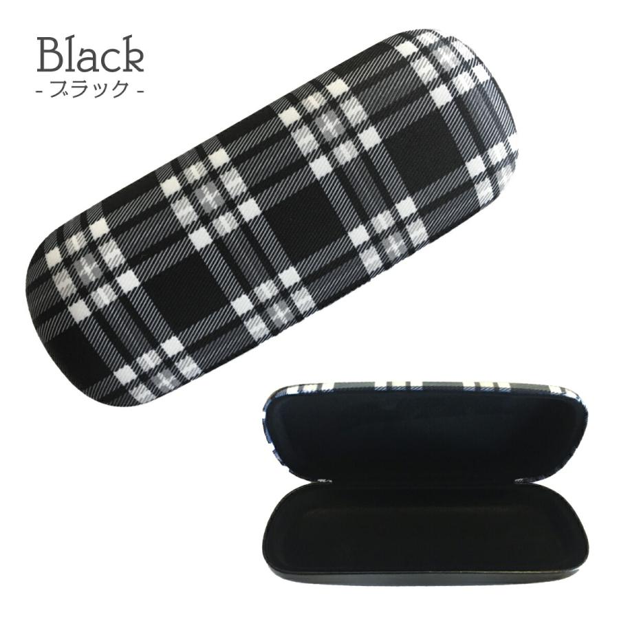 メガネケース メタルハード チェック柄 グラスケース 眼鏡入れ 眼鏡