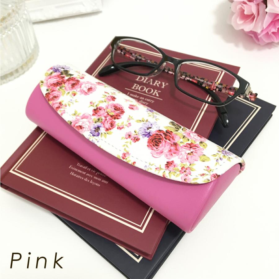 メガネケース 花柄 薔薇柄 バラ柄 マグネット 磁石 めがねケース 眼鏡