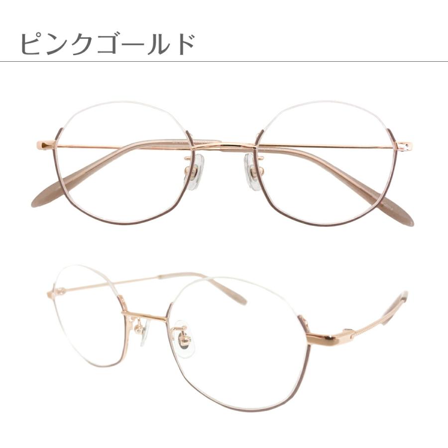 遠くも見える 老眼鏡 遠近両用 メガネ アンダーリム 多角形