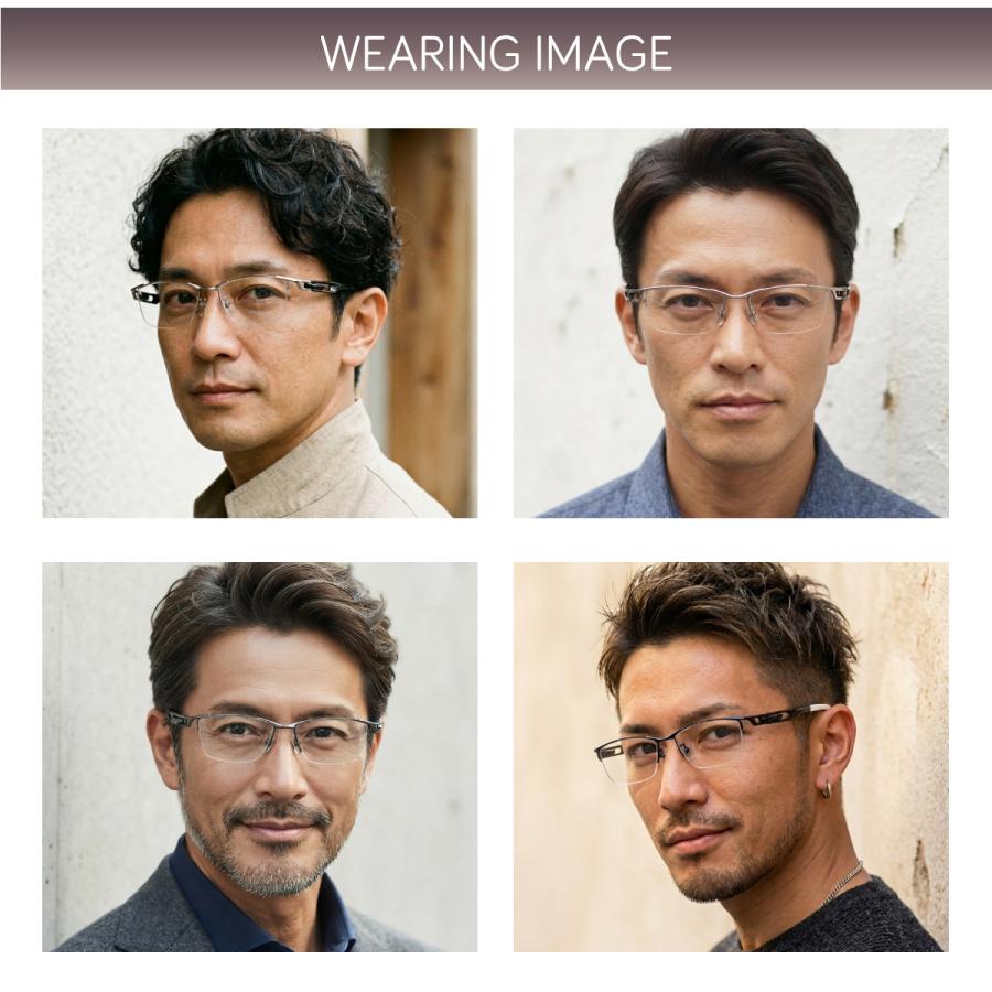 度付き 調光 レンズ付き ニコンレンズ サングラス メガネ ハーフリム