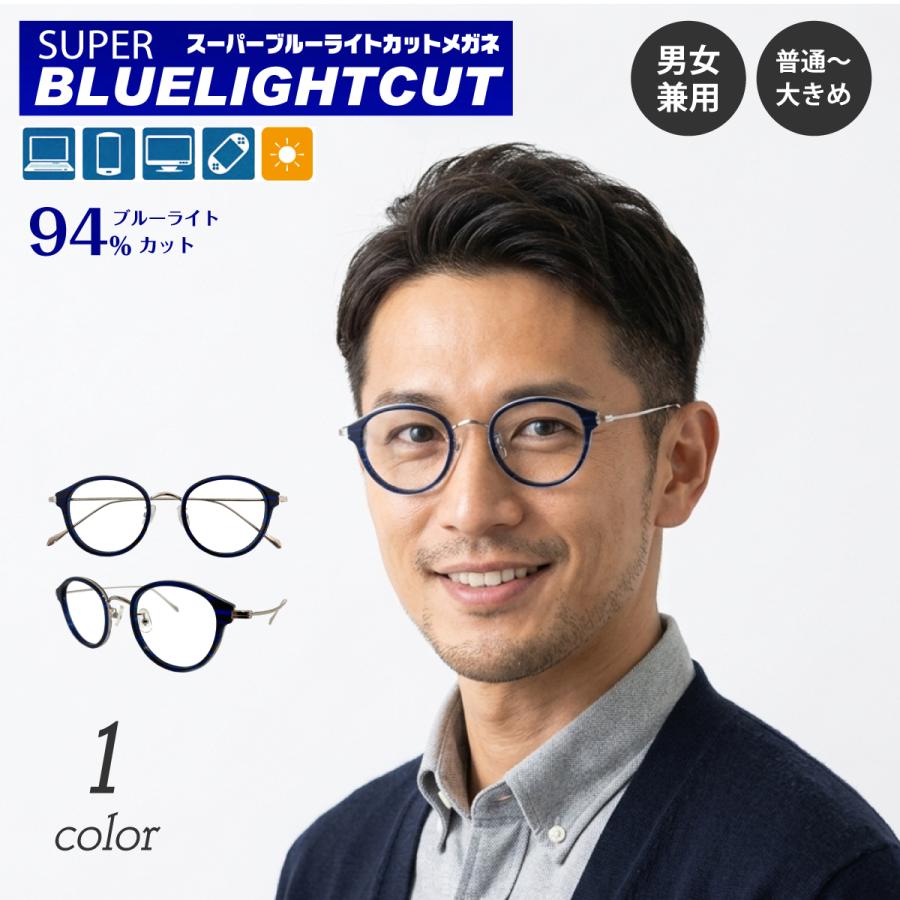 ブルーライトカット メガネ 94%カット スーパーブルーライトカット
