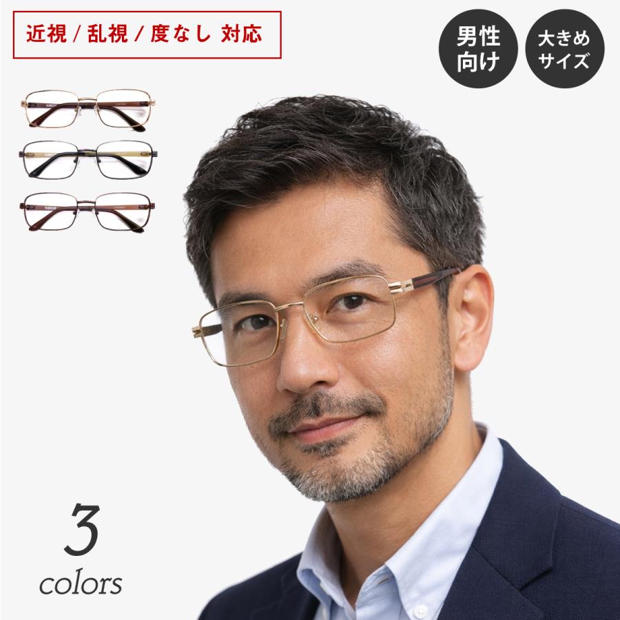 度付き メガネ 軽量 フルリム スクエア ステンレス ウルテム メタル