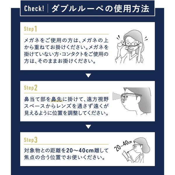ダブルルーペ W Loupe シャルマン CHARMANT メガネ型 拡大鏡 拡大率
