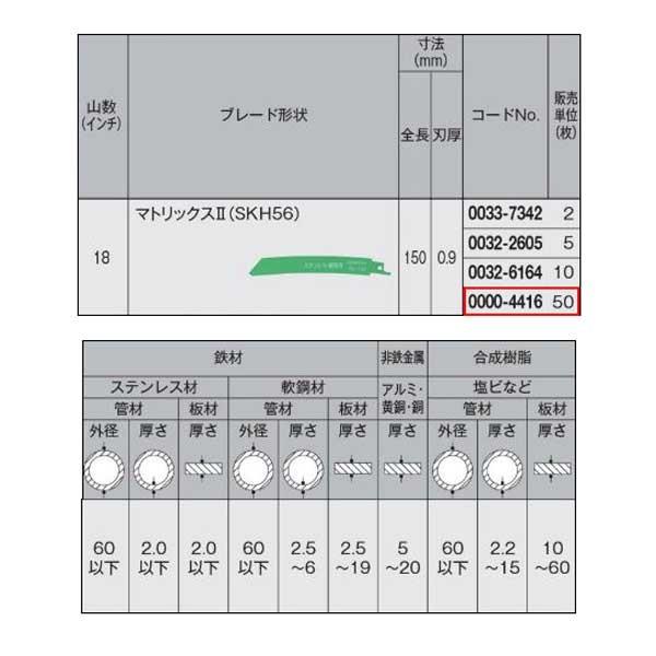 日立 HiKOKI セーバソー ブレード No145 150mm 18山 50枚入 0000-4416｜komaki5kin｜07