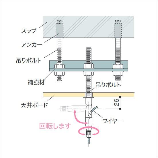 アラカワグリップ ワイヤーシステム 天井金具 アンカー取り付け F3 0用 Mf 32 T S 12 1 443 あかばね金物 通販 Yahoo ショッピング