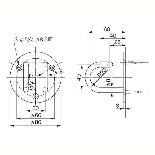 杉田エース ステンレス リードフック ワンちゃんフック 242-282 : あ
