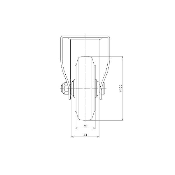 東正車輛 キャスター ゴム 100mm 固定 SK-100R : あかばね金物 - 通販